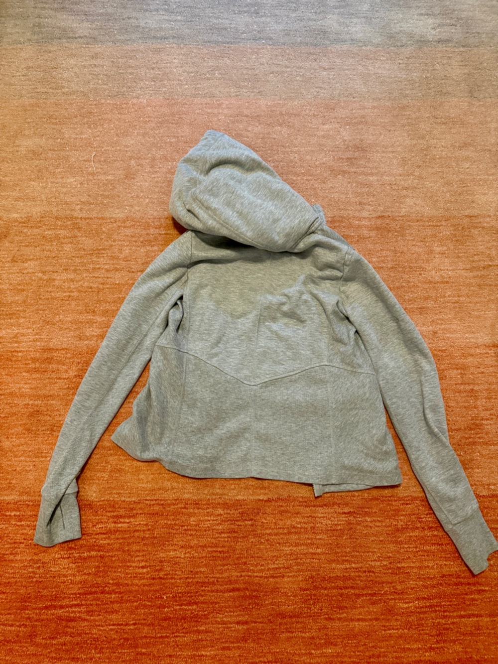 ALO Yoga Heather Gray Hooded Zip-Up Jacket - Picture 2 of 4